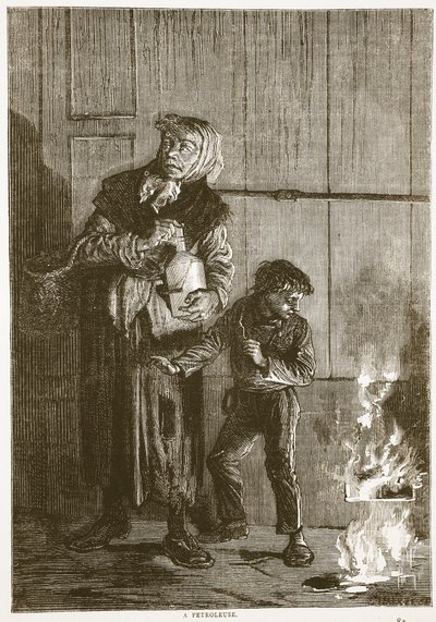 Petroleuse, kwiecień 1871, ilustracja z Cassells History of the War between France and Germany, 1870-1871 autorstwa French School