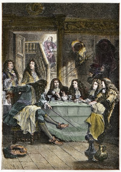 Salon (kabaret) skupiający francuskich pisarzy Jeana de La Fontaine (1621-1695), Nicolasa Boileau-Despreaux (Boileau Despreaux) (1636-1711), dramaturga Jeana Baptiste Poquelina dit Moliere (1622-1673) i poetę Jeana Racine