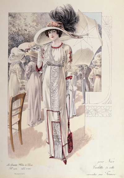 Sukienka miejska z Les Grandes Modes de Paris autorstwa French School