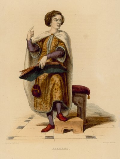 Abailard (kolorowy grawer) autorstwa French School