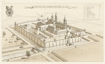 Opactwo Saint Germain des-Pres, około 1520 autorstwa French School