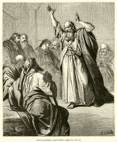 Proroctwa Abdiasza przeciwko Edomowi (rycina) autorstwa French School
