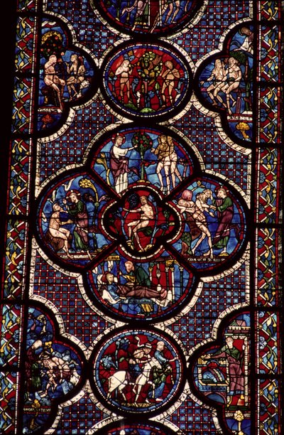 Okno Adama i Ewy, XIII wiek (szczegóły zob. 129046) autorstwa French School
