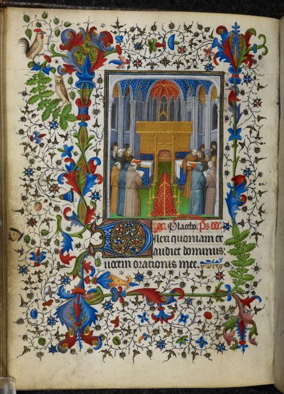 Dodaj 16997 f.171v Offices of the Dead (Nieszpory) z Godzin Kawalerów, c.1420 (welum) autorstwa French School