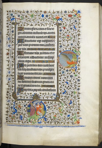 Dodaj Ms 18850 f.42r Book of Hours (The Bedford Hours) c.1410-30 (tusz, kolor i złoto na welinie) autorstwa French School
