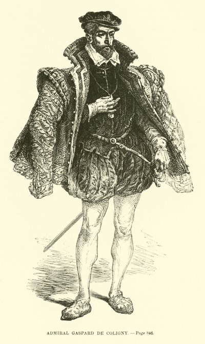 Admirał Gaspard de Coligny autorstwa French School