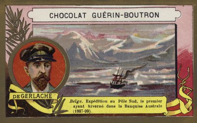Adrien de Gerlache, belgijski oficer marynarki i odkrywca (chromolitografia) autorstwa French School