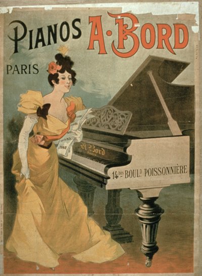 Reklama fortepianów A. Bord, Paryż autorstwa French School