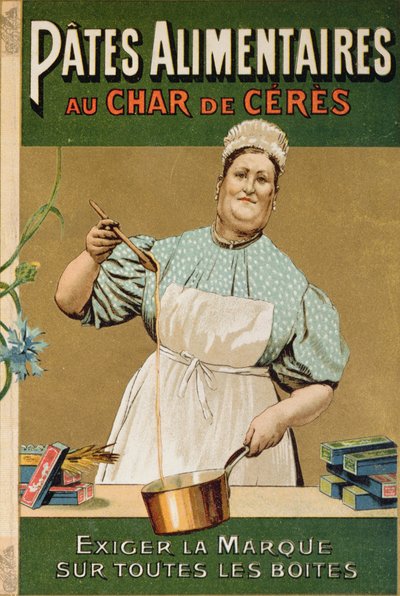 Reklama makaronu Au Char de Ceres, ok. 1900 autorstwa French School