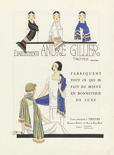 Reklama Etablissements Andre Gillier, pub 1920 (druk szablonowy) autorstwa French School