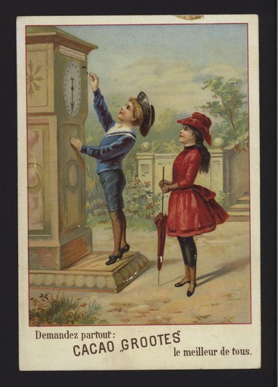 Reklama kakao Grootes (chromolitho) autorstwa French School