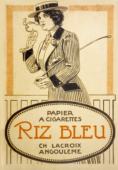 Reklama papierosów Riz Bleu autorstwa French School