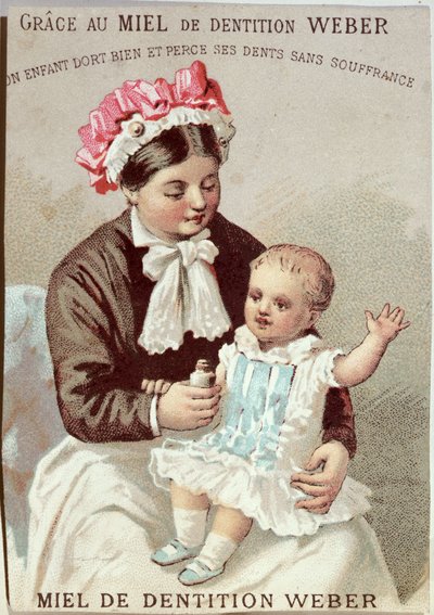 Reklama żelu na ząbkowanie Weber, ok.1880-90 autorstwa French School