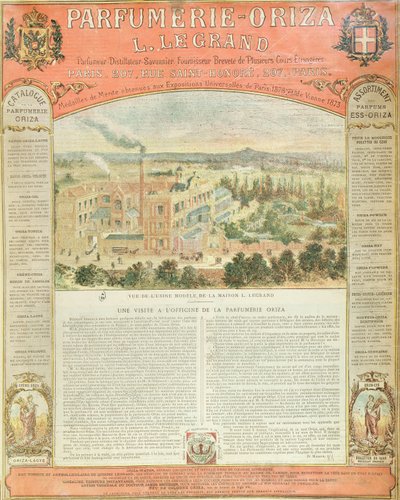 Reklama Parfumerie Oriza L. Legrand, ok.1884 autorstwa French School