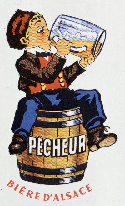 Reklama piwa Alzacja „Rybak”. autorstwa French School