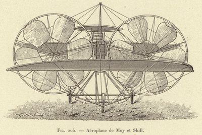Samolot de Moy et Shill (grawerowanie) autorstwa French School