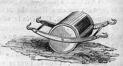 Maszyna rolnicza: drzwi dystrybutora nawozów zaprezentowane na paryskim konkursie rolniczym w 1860 r. Grawer „” Le Monde Illustré” nr 172 z 28 lipca 1860 r. autorstwa French School