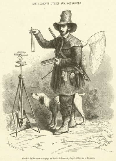 Albert de la Marmora w podróży (grafika) autorstwa French School