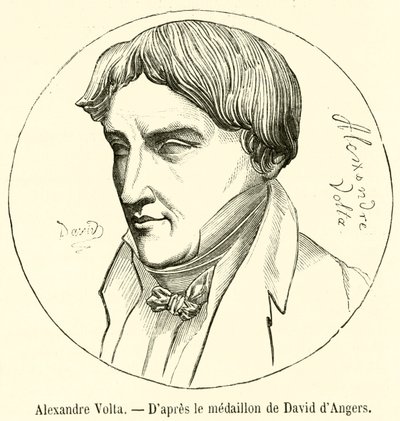 Alexandre Volta (grawerunek) autorstwa French School