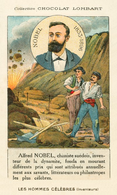 Alfred Nobel, szwedzki chemik i przemysłowiec, który wynalazł dynamit autorstwa French School