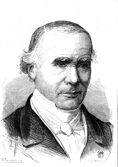 Alfred VELPEUR (1795-1867), francuski anatom i chirurg, wynalazca opaski Velpeau. Grawerowanie 1867 autorstwa French School