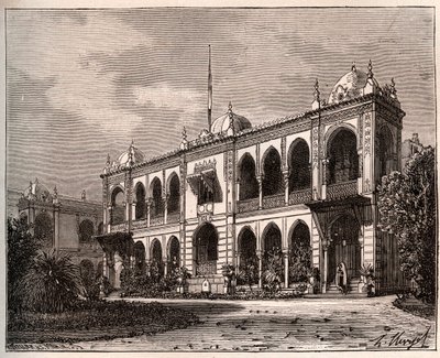 Algier - Pałac gubernatora w Mustapha - rycina w „La France illustrée: geografia, historia, administracja statystyczna” V.A. Malt-Browna. 1884 autorstwa French School