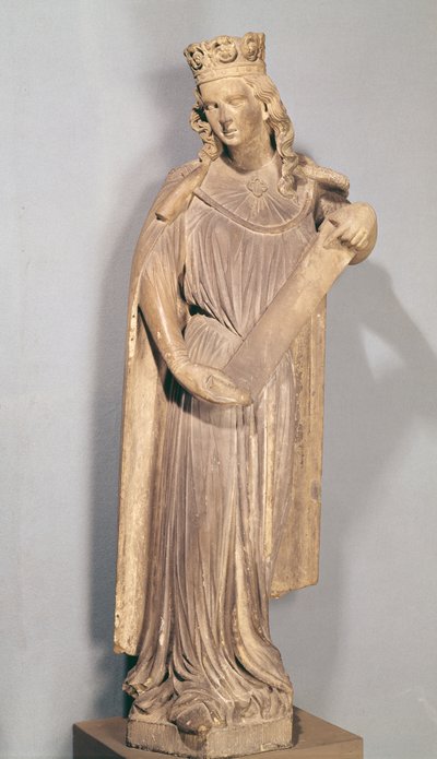 Alegoryczna figura Małego Kościoła, z katedry w Strasburgu autorstwa French School