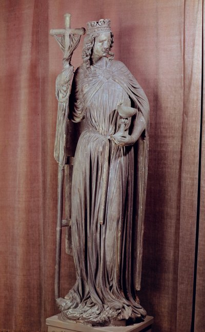 Figura alegoryczna kościoła z kielichem i labarum, ok. 1230 (fragment) autorstwa French School