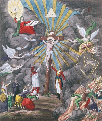 Alegoria przywrócenia religii katolickiej we Francji w 1802 roku pod rządami Napoleona Bonaparte jako Pierwszego Konsula, 1802 autorstwa French School