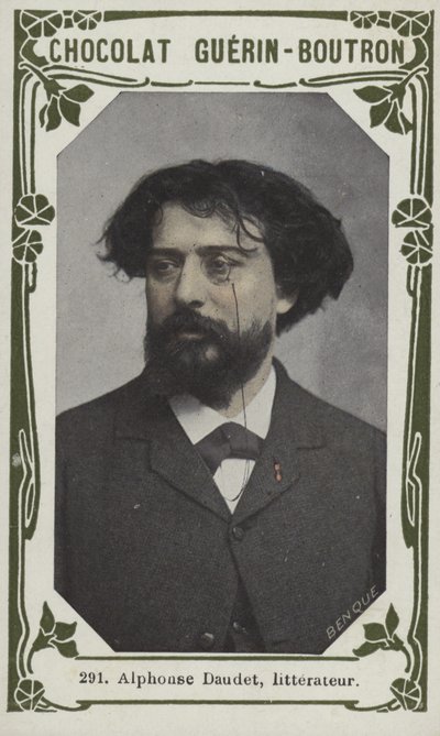 Alphonse Daudet, literat (kolorowe zdjęcie) autorstwa French School