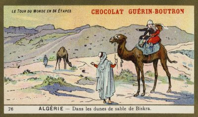 Wśród wydm Biskry, Algieria (chromolitho) autorstwa French School