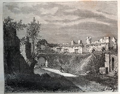 Amfiteatr Frejus - grawer w „La France illustrée: geografia, historia, administracja statystyczna” V.A. Malt-Browna. 1884 autorstwa French School