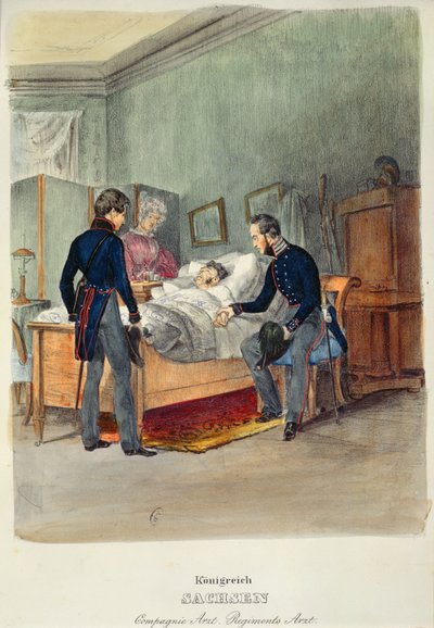 Lekarz wojskowy w Królestwie Saksonii, ok. 1840 r. autorstwa French School
