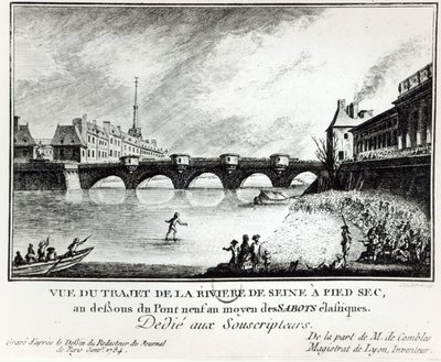 Próba przejścia przez Sekwanę, 1784 autorstwa French School