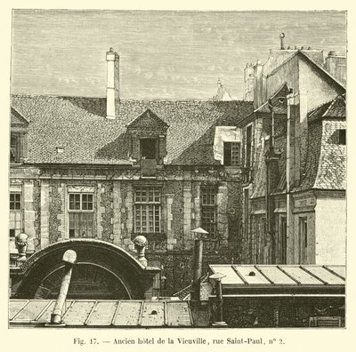 Dawny hotel de la Vieuville, rue Saint-Paul, nr 2 autorstwa French School