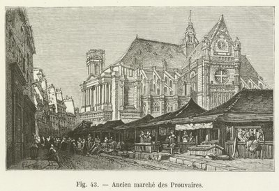 Dawny rynek Prouvaires autorstwa French School