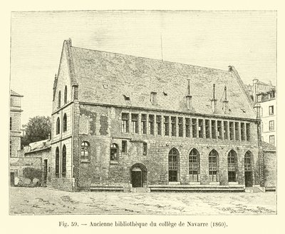 Dawna biblioteka kolegium Nawarry, 1860 autorstwa French School