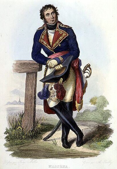 Andre Massena (1758-1817), Marechal Francji, książę Rivoli. w red. Mennechet, „Le Plutarque francais”” autorstwa French School