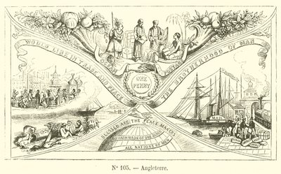 Angleterre (grawerowanie) autorstwa French School