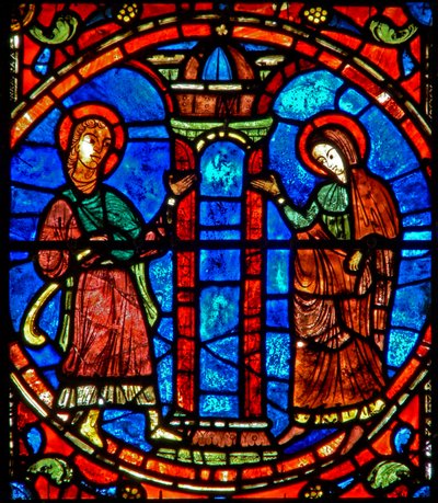 Anna i Joachim przy Złotej Bramie (w28b) autorstwa French School
