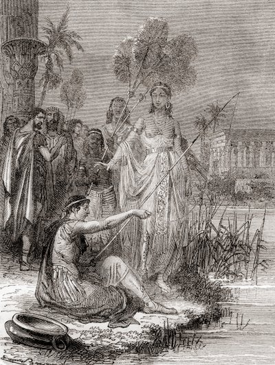 Anthony i Kleopatra łowią na Nilu flotyllę mniejszych jednostek, z „Les Merveilles de la Science”, opublikowana ok. 1870 r. (rycina) autorstwa French School