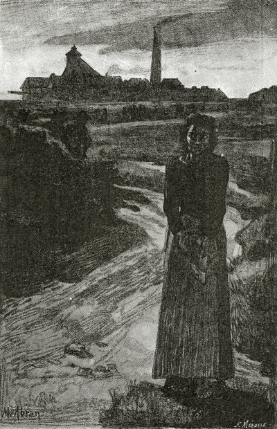 Anzin, XIX w. (rycina bw) autorstwa French School