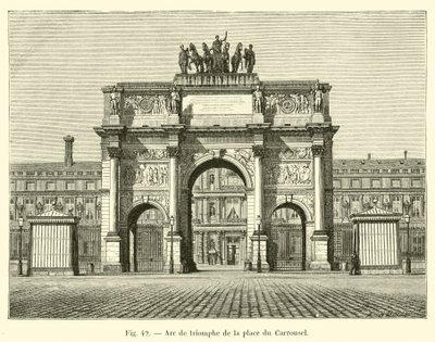Łuk Triumfalny na Place du Carrousel autorstwa French School