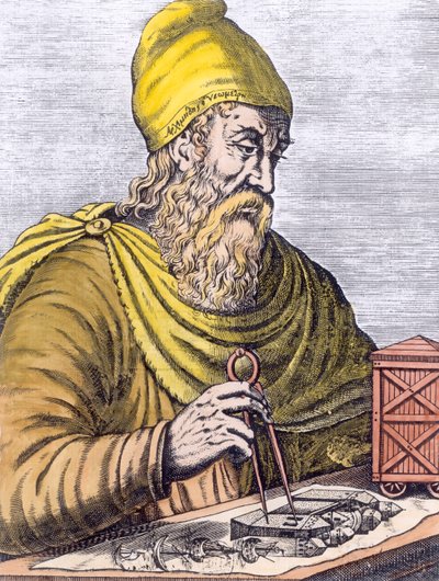 Archimedes (287-212 pne) (późniejsze zabarwienie) autorstwa French School