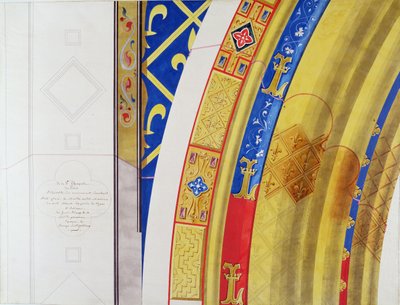 Archiwolta pomnika nad ołtarzem głównym w Sainte-Chapelle w Paryżu autorstwa French School