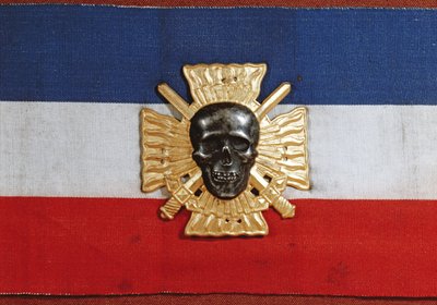 Odznaka Croix-de-Feu, lata 30. (materiał i metal) autorstwa French School