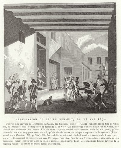 Aresztowanie Cecile Renault, Paryż, 23 maja 1794 r. autorstwa French School