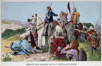 Przybycie krzyżowców pod Jerozolimę (1099) autorstwa French School