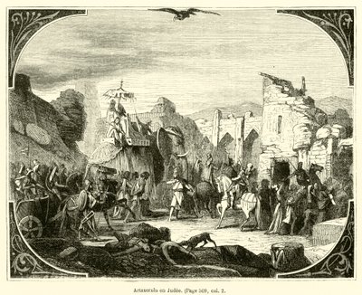 Artakserkses en Judee (Grawerowanie) autorstwa French School