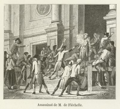 Zabójstwo Madame de Flechelle autorstwa French School